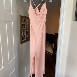 Pink midi dress